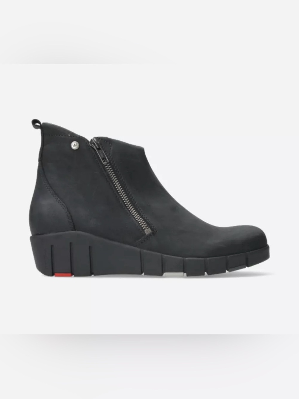 Wolky phoenix zip up Wedge Ankle Boot booties Side Zip leather water resistant